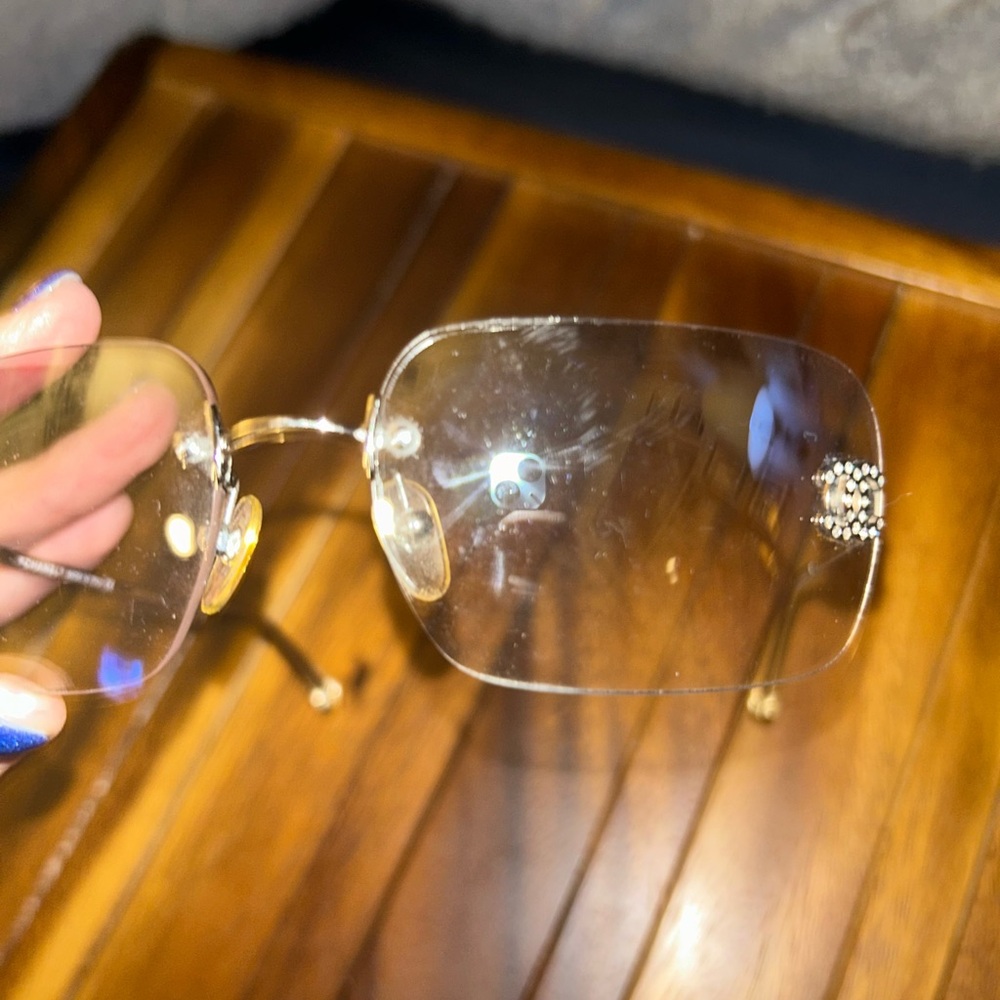 Vintage Chanel Rimless Rhinestone Sunglasses - Picture 13 of 17
